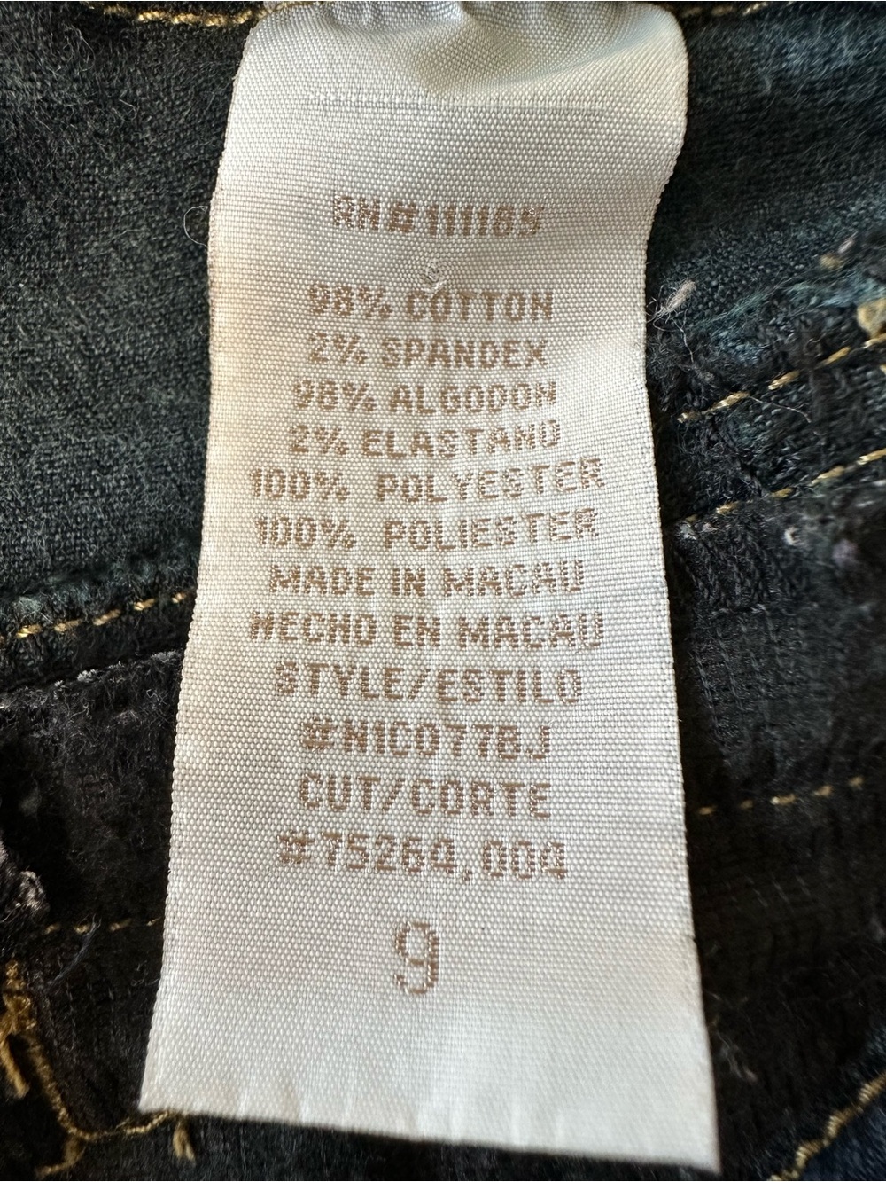Vintage Y2K Baby Phat Low Rise Jeans in Dark Wash Denim Size 9 - Picture 11 of 11